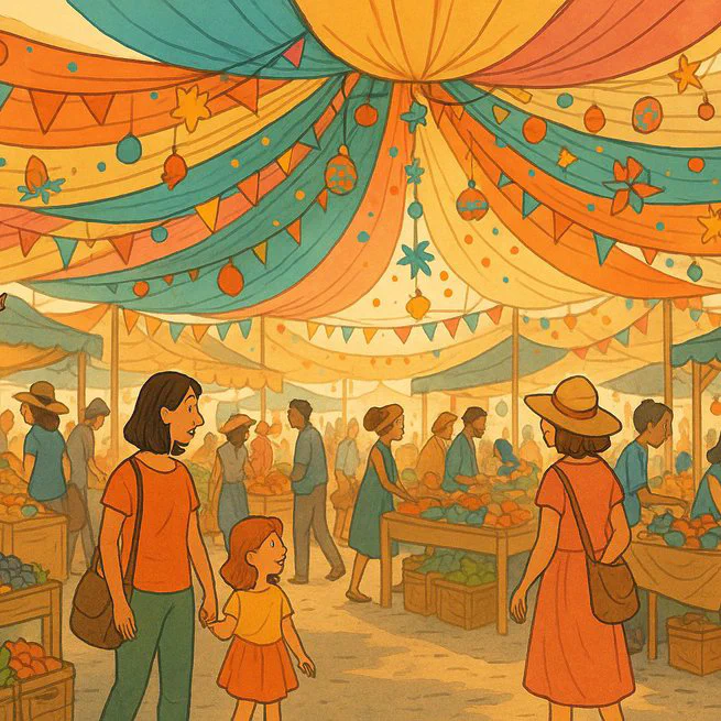 Disguising Canopy at Market