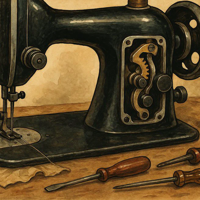 Repairing Vintage Sewing Machine Zigzag